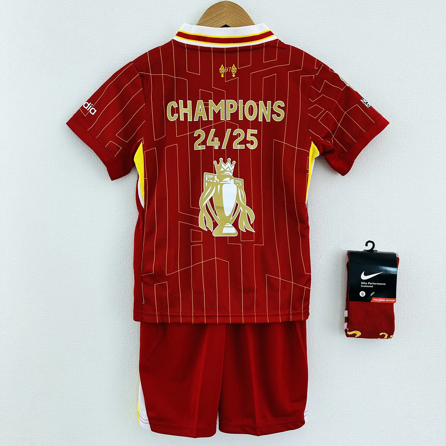 2024 Liverpool Champions Home Football Shirt Kids