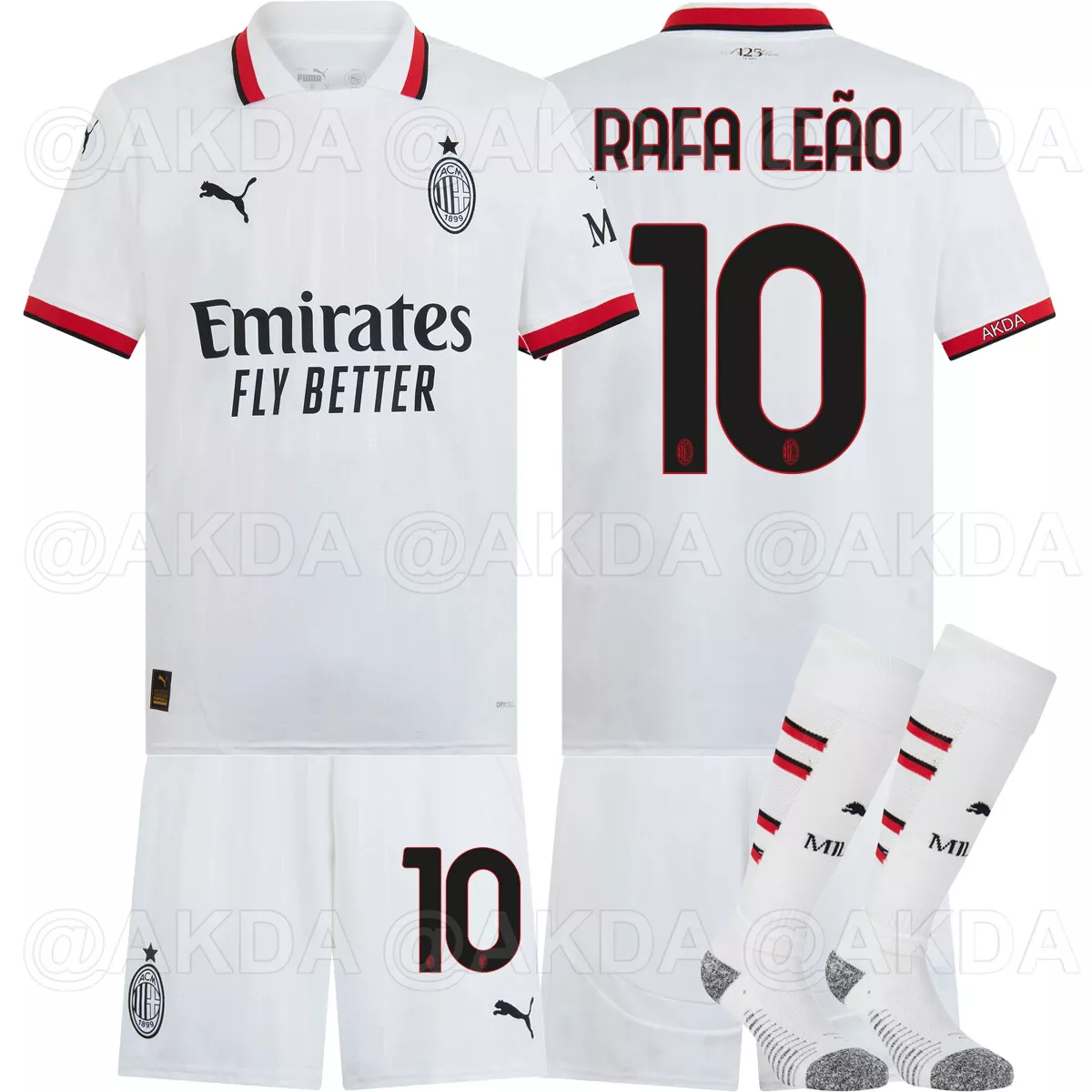 2024 AC Milan Away Football Shirt Kids Size