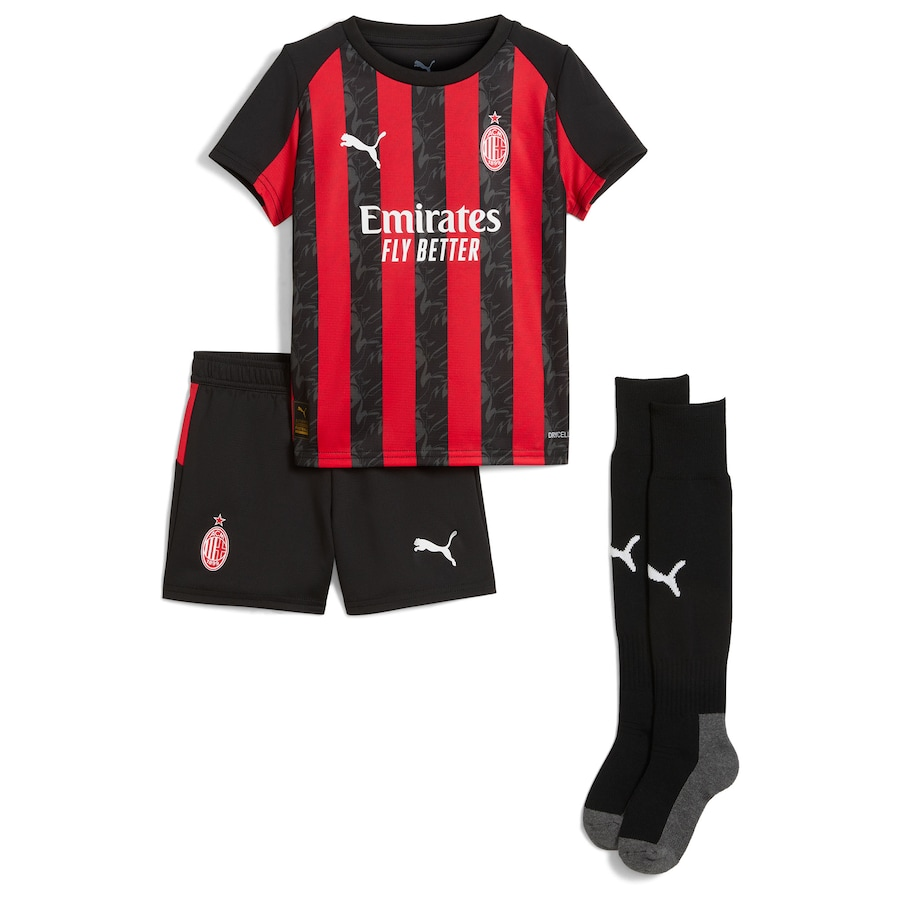 25/26 AC Milan Home Football Shirt Kids Size