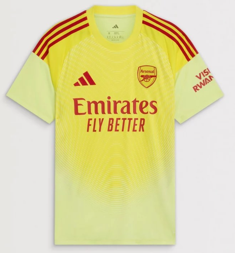 25/26 Arsenal Goalkeeper Football Shirt Fan version