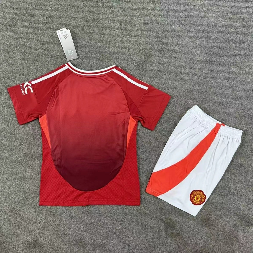 2024 Manchester United Home Football Shirt Kids Size