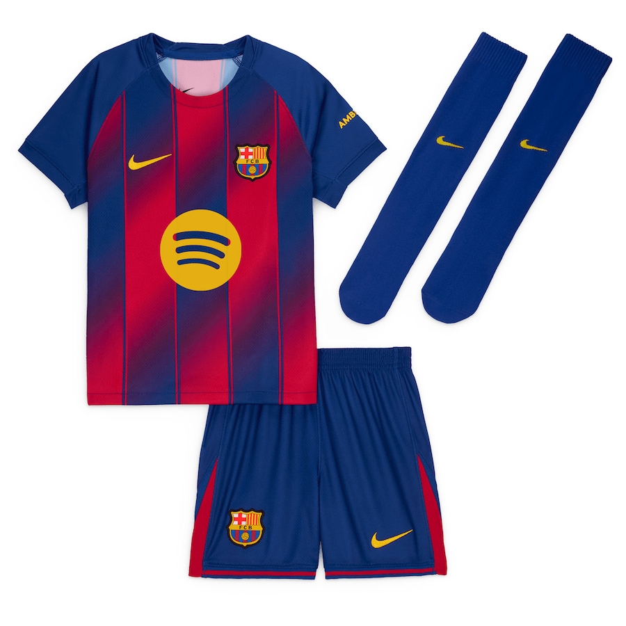 25/26 FC Barcelona Home Football Shirt Kids Size