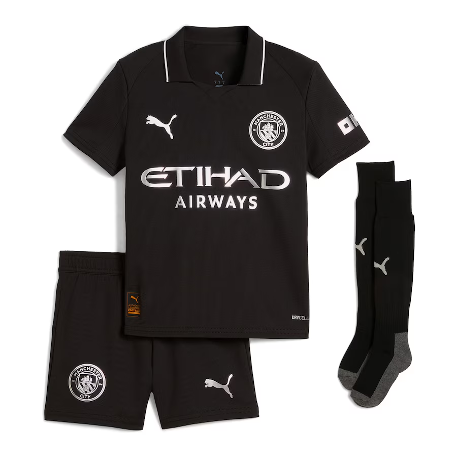 25/26 Manchester City Away Football Shirt Kids Size