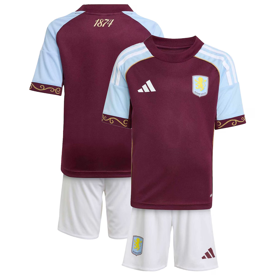 25/26 Aston Villa Home Football Shirt Kids Size