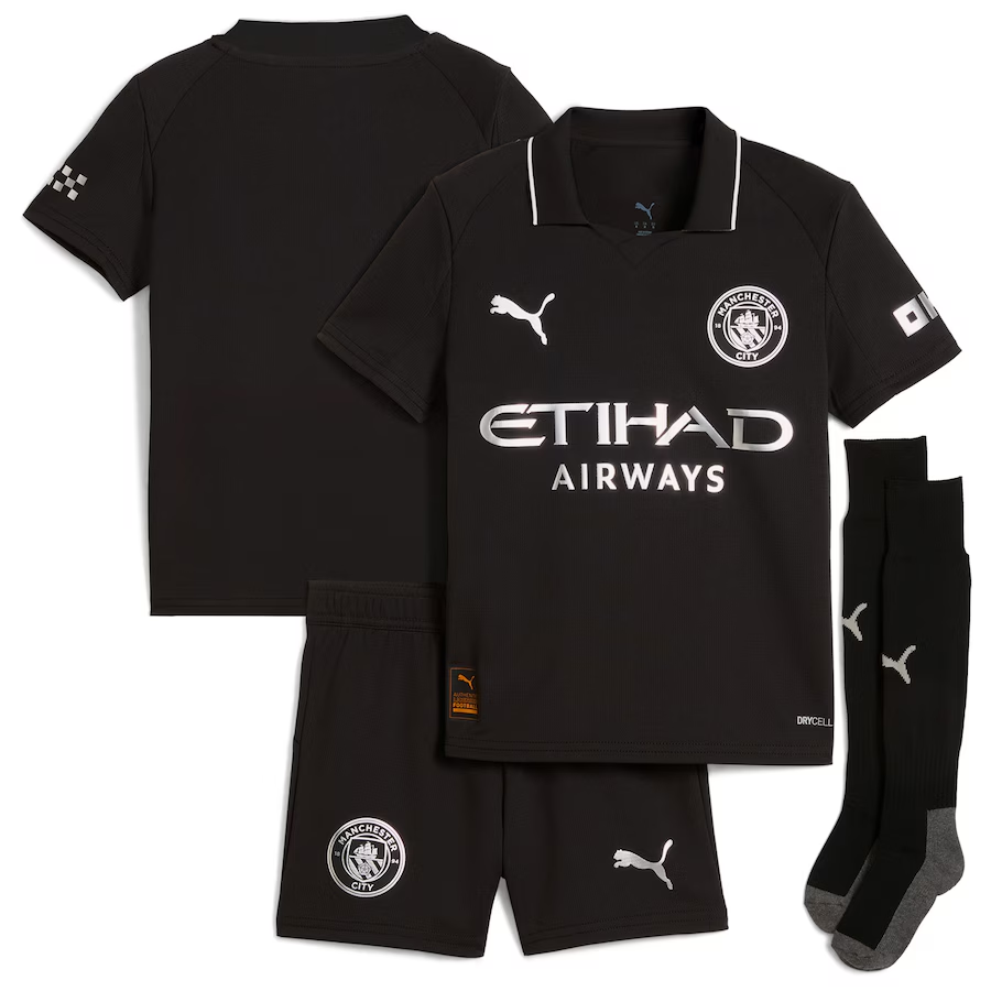 25/26 Manchester City Away Football Shirt Kids Size