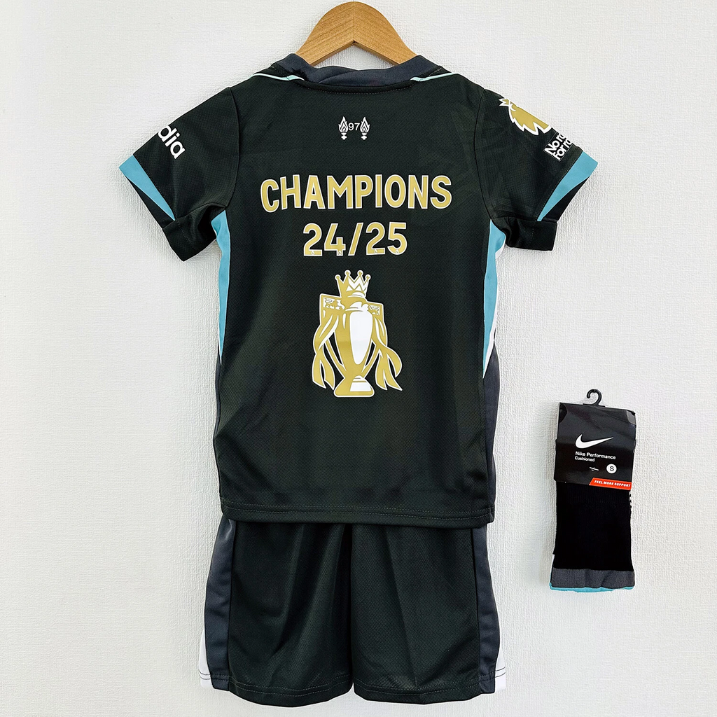 2024 Liverpool Champions Away Football Shirt Kids
