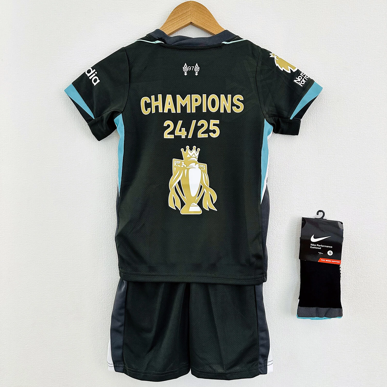 2024 Liverpool Champions Away Football Shirt Kids