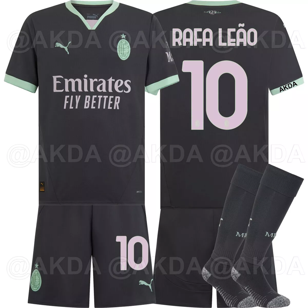 2024 AC Milan Third Football Shirt Kids Size